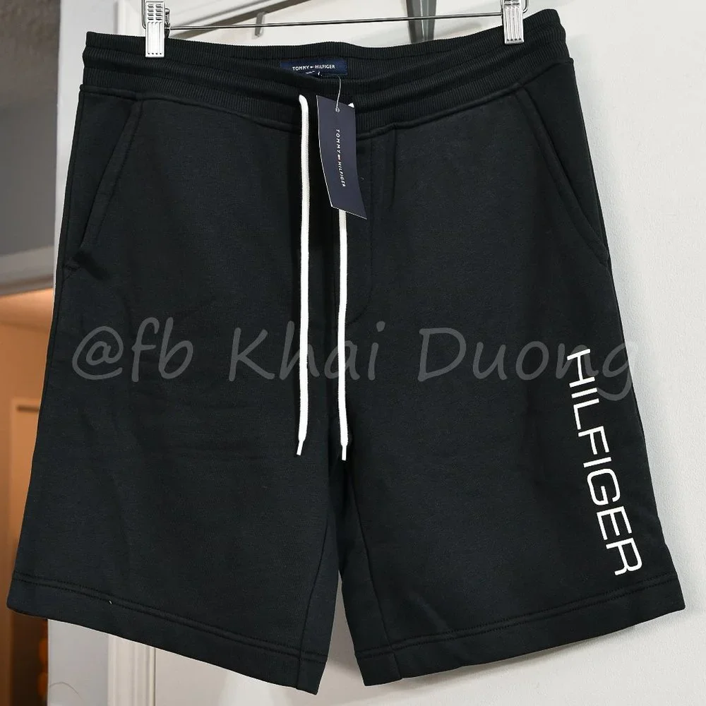 Tommy Hilfiger Fleece Men Veritcal short M L XL XXL BLACK NAVY GRAY